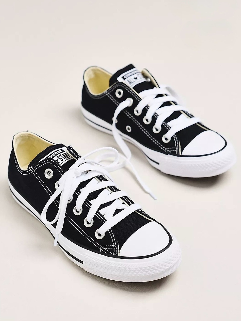 Converse Black and White Low Top Sneakers - Picture 2 of 9
